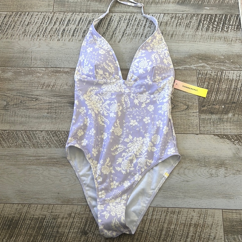 Summersalt Lavender Floral One Piece Swimsuit